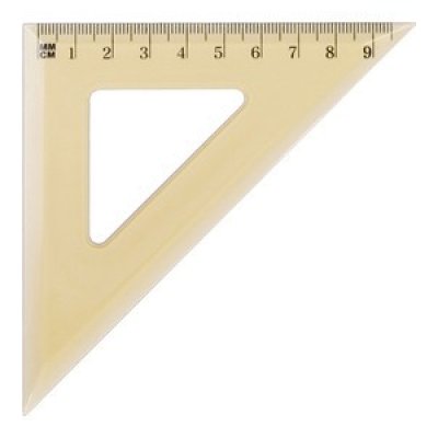 Триъгълник равноб. 45о Grand-853T 10cm прозрачен