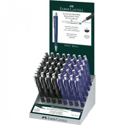 Faber-Castell Химикалка Poly Ball M, 40 броя в дисплей