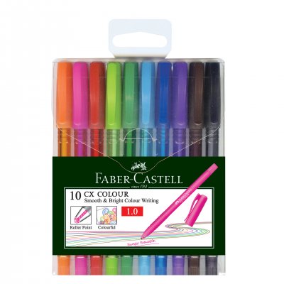 Faber-Castell Ролер CX, 1.0 mm, 10 цвята