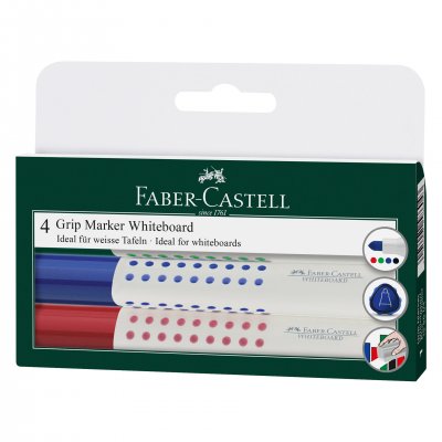 Faber-Castell Маркер за бяла дъска Grip 1583, 4 цвята