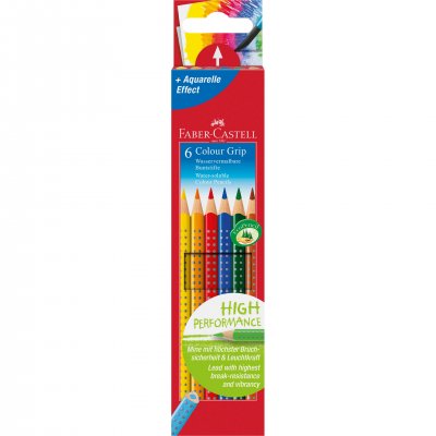 Faber-Castell Акварелни моливи Grip, 6 цвята