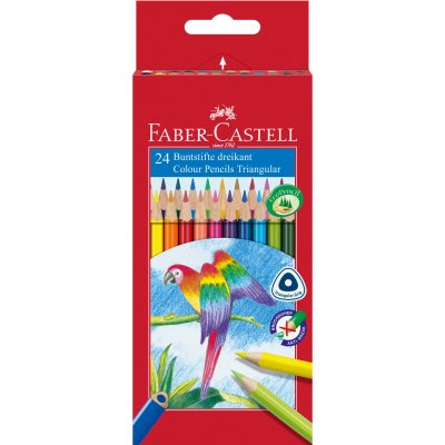 Faber-Castell Цветни моливи Triangular, 24 цвята