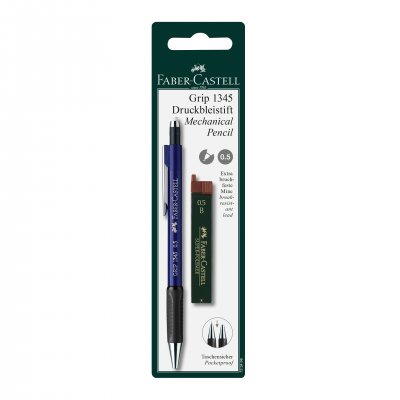 Faber-Castell Автоматичен молив Grip, 0.5 mm, с включени 12 графита