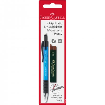 Faber-Castell Автоматичен молив Grip Matic, 0.5 mm, с включен графит