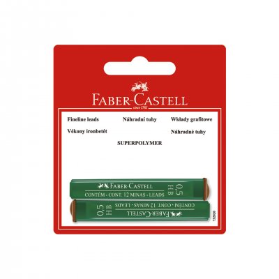 Faber-Castell Мини графити 9125, 0.5 mm, HB, 12 броя, 2 опаковки в блистер