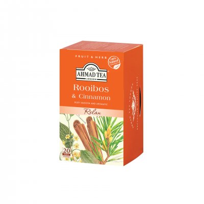 Ahmad Tea Чай „Ройбос и канела“, плодово-билков, 1.5 g, в пакетче, 20 броя