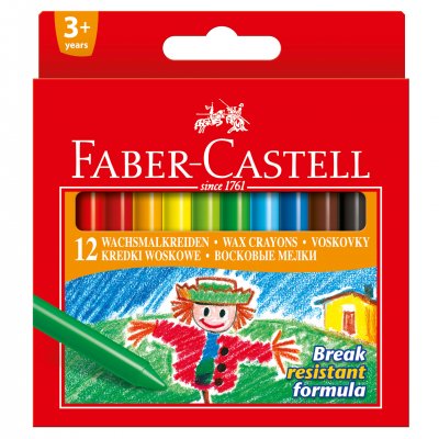 Faber-Castell Восъчни пастели, 12 цвята