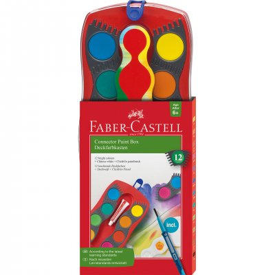 Faber-Castell Акварелни бои Connector, 12 цвята