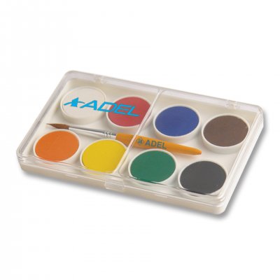 Adel Акварелни бои, 8 цвята, в малка кутия