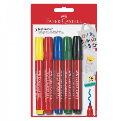 Faber-Castell Маркер за текстил, 5 цвята