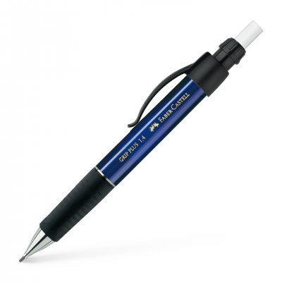Faber-Castell Автоматичен молив Grip Plus, 1.4 mm, метален, син