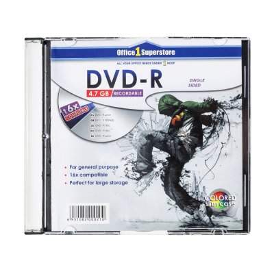 Office 1 Superstore DVD-R, 4.7 GB, 16x, в тънка кутия