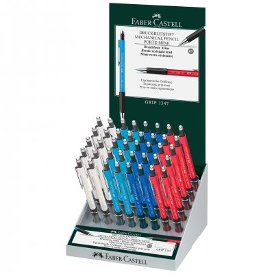 Faber-Castell Автоматичен молив Grip 1347, Trend, 0.7 mm, 40 броя в дисплей