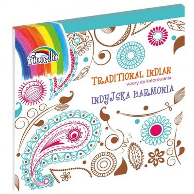 Книжка оцветяване Fiorello Traditional Indian 210x210 тв.к.64л.