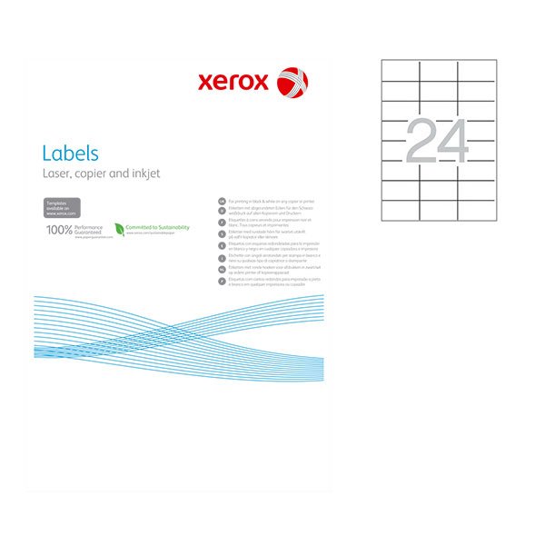 Етикети Xerox 70x37 mm А4 100 л. 24 етик.