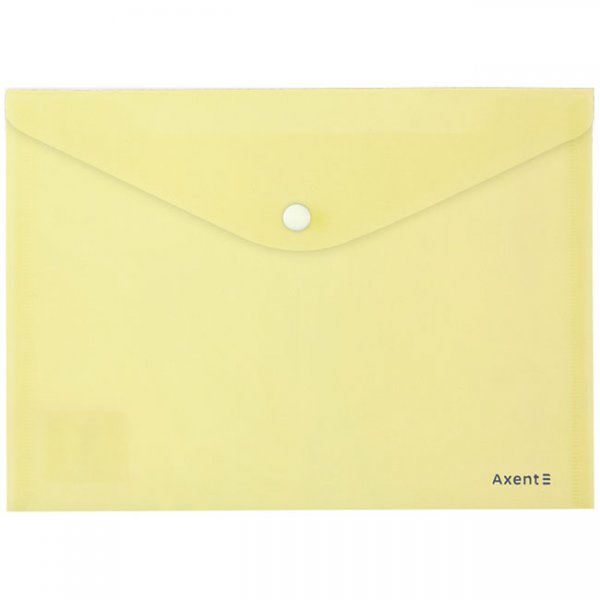 Папка джоб с копче A5 Axent Pastelini Жълт