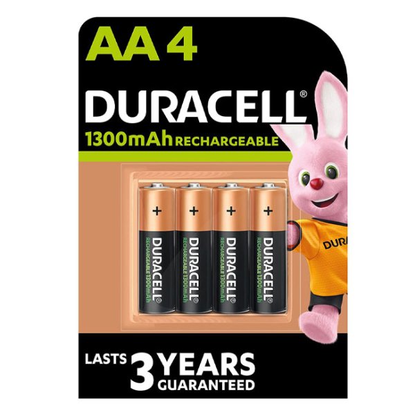 Презареждаща батерия Duracell AA 1300 mAh 4 бр