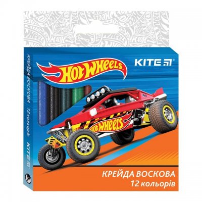 Пастели Kite Hot Wheels Wax Crayons 12 цвята