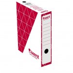 Архивна кутия картон Axent 350x255x80 mm Червен