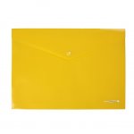 Папка джоб с копче Office Point de Luxe Жълт А4