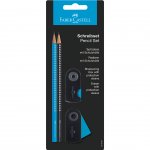 Faber-Castell молив Sparkle комплект от два молива черно-син + острилка и гума Sleeve