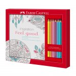 Faber-Castell Комплект за оцветяване Feel Good, включващ 8 цвята акварелни моливи Grip и книжка за оцветяване