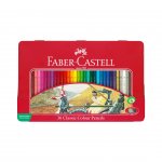 Faber-Castell Цветни моливи Замък, 36 цвята, в метална кутия