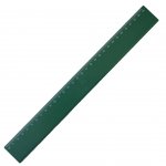 Линия, 30 cm, пластмасова, зелена, 100 броя