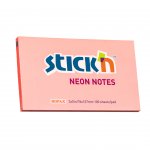 Stick'n Самозалепващи листчета, 76 x 127 mm, неонови, 100 листа, розови