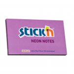 Stick'n Самозалепващи листчета, 76 x 127 mm, неонови, 100 листа, лилави