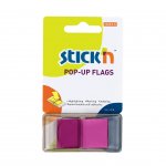 Stick'n Самозалепващи индекси, PVC, 45 x 25 mm, лилави, 50 броя