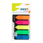 Stick'n Самозалепващи индекси, с форма на стрелка, PVC, 42 x 12 mm, 5 цвята, 100 броя