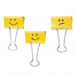 Rapesco Щипки за пари Emoji, 19 mm, жълти, 20 броя