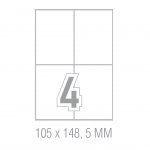 Tanex Самозалепващи етикети, A4, 105 x 148.5 mm, прави ъгли, 100 листа