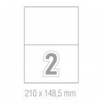 Tanex Самозалепващи етикети, A4, 210 x 148.5 mm, прави ъгли, 100 листа