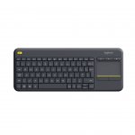Logitech Клавиатура K400 Plus, безжична, черна