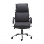 Nowy Styl Директорски стол Nadir Steel Chrome, екокожа, черен