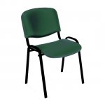 Nowy Styl Посетителски стол ISO Black, екокожа, зелен