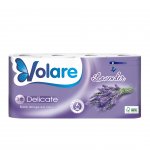 Volare Тоалетна хартия Lavender, целулоза, трипластова, 135 къса, 8 броя