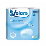 Volare Тоалетна хартия Pure, целулоза, трипластова, 135 къса, 4 броя