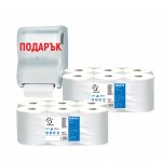 Papernet Кърпи за ръце на ролка, 2 опаковки x 6 броя, с подарък диспенсър