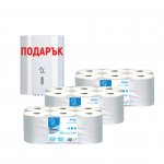 Papernet Кухненска ролка, 3 опаковки x 6 броя, с подарък диспенсър