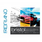 Fabriano Блок за рисуване Bristol, 297 x 420 mm, 250 g/m2, гладък, подлепен, 20 листа