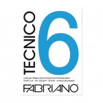 Fabriano Блок за рисуване Tecnico, A4, 220 g/m2, грапав, подлепен, 20 листа