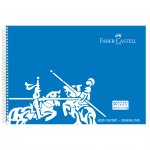 Faber-Castell Скицник за рисуване, 35 x 50 cm, 120 g/m2, спирала, твърда PP корица, 30 листа