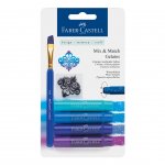 Faber-Castell Акварелни пастели Gelatos, комплект сини нюанси, 4 цвята