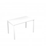 Narbutas Бюро Nova U, 1200x700x740 mm, бял HPL, бял метал, крак тип U