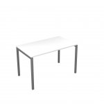 Narbutas Бюро Nova U, 1200x700x740 mm, бял HPL, сив метал, крак тип U