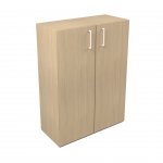 Narbutas Стелаж Nova Basic, 800x360x1092 mm, меламин избелен дъб, бяла правоъгълна дръжка