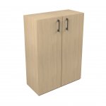 Narbutas Стелаж Nova Basic, 800x360x1092 mm, меламин избелен дъб, тъмносива дръжка
